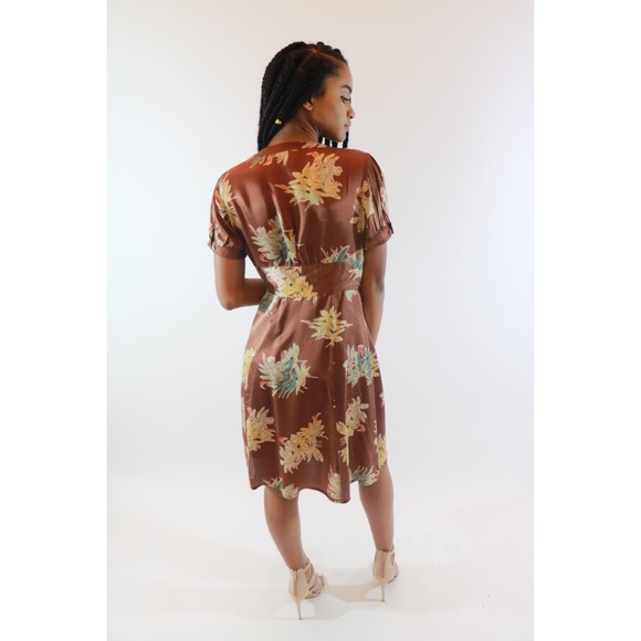 Vintage Forever 21 Silk Spring Flower Dress - Picture 2 of 2